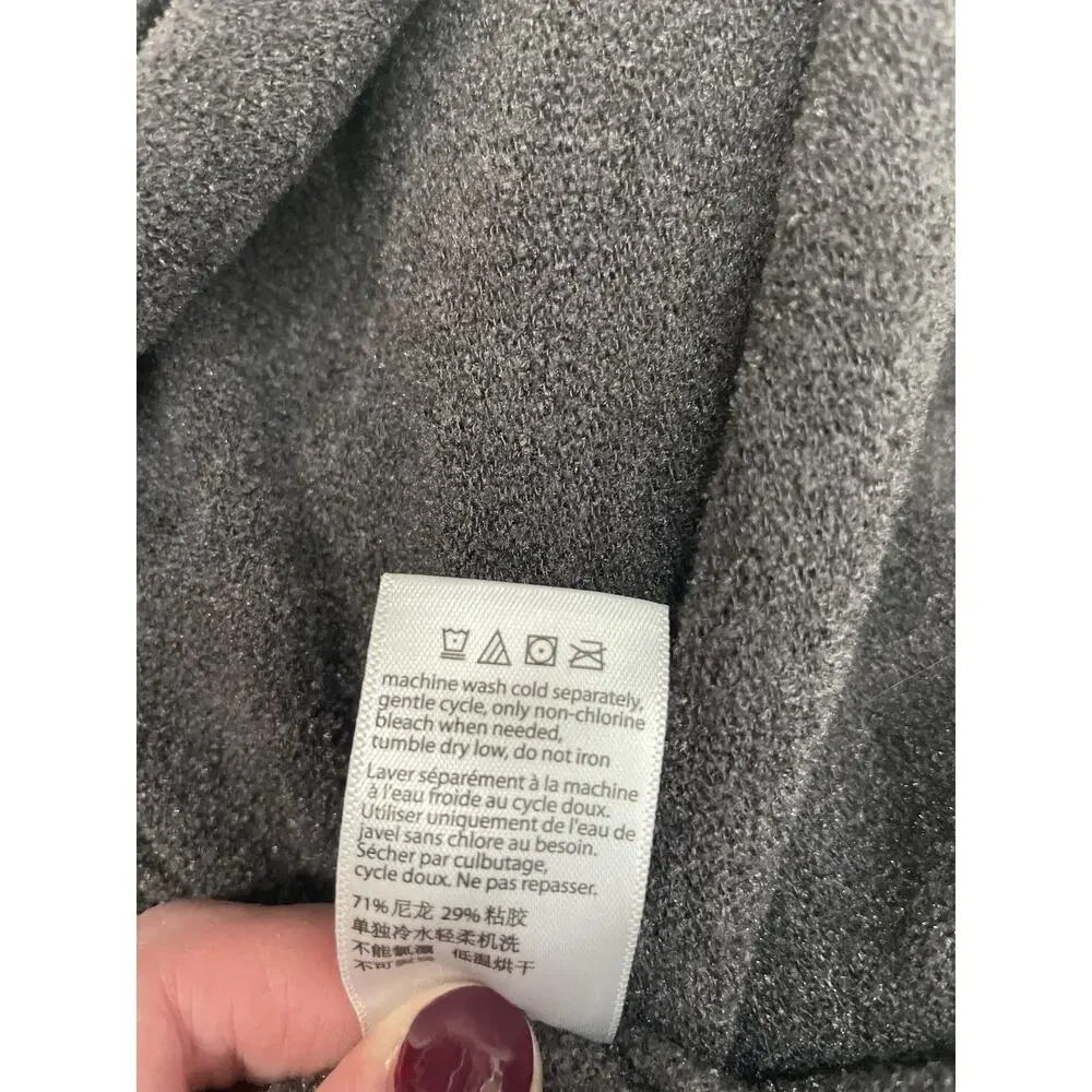 Barefoot Dreams Sweater Pullover Womens M Gray CozyChic Ultra Lite Crew Neck